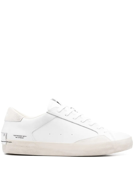  Crime London Distressed Sneakers - White 