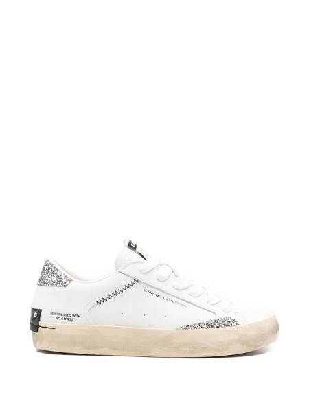  Crime London Glitter Low-top Sneakers - White 