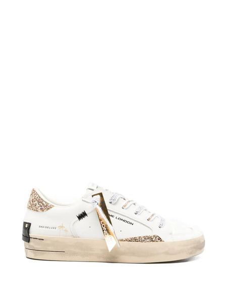  Crime London Glitter Low-top Sneakers - White 