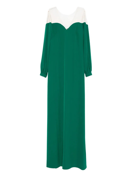  Cristallini Carmen Long-sleeves Maxi Dress - Green 