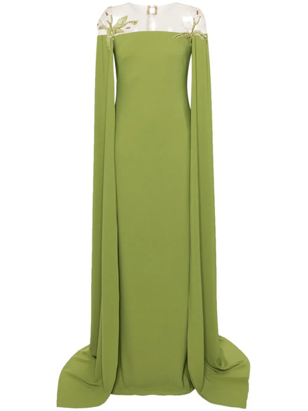  Cristallini Daphne Bead-embellished Crepe Dress - Green 