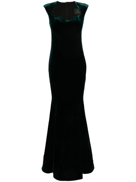 Cristallini Monaco Velvet Dress - Green 