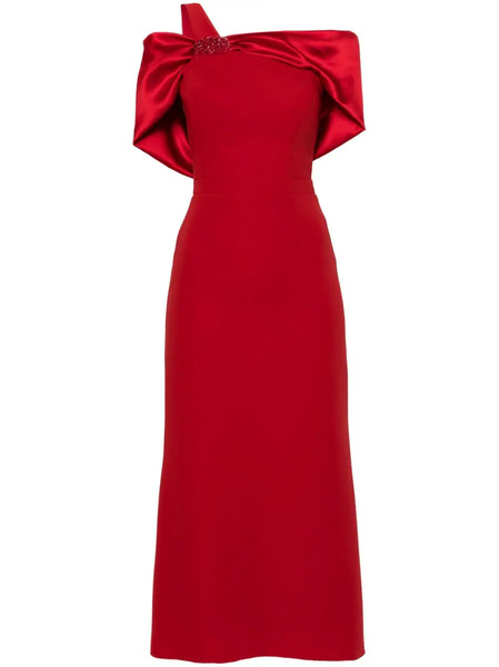  Cristallini Ophelia Satin Midi Dress - Red 