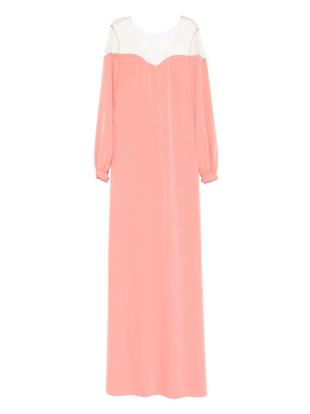  Cristallini Rafaela Long-sleeves Maxi Dress - Pink 