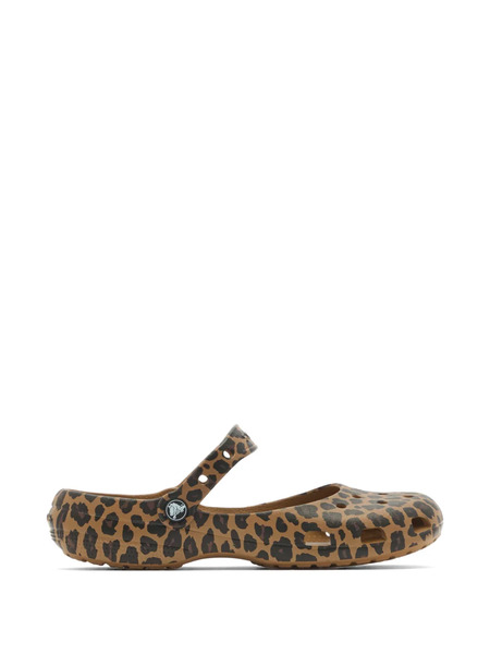  Crocs Classic Animal Ballet Perforated Mules - Brown 
