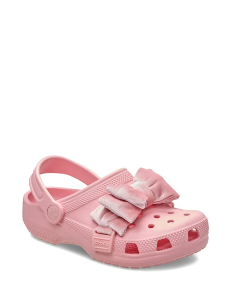  Crocs Kids Classic Bow Clog Sandals - Pink 