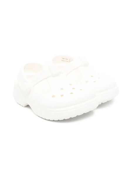  Crocs Kids Classic T Mary Jane Perforated Clogs - White 