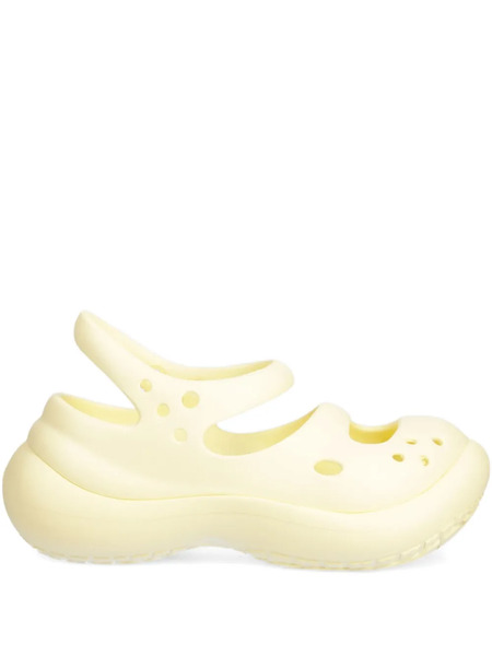 Crocs Perforated Mary Jane Sandals - Yellow 