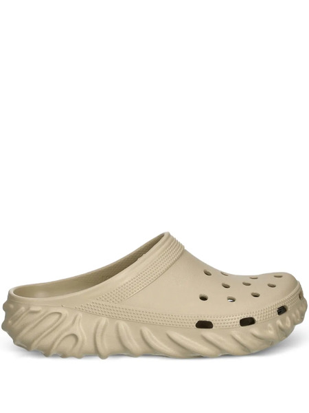  Crocs Perforated Ridged Slides - Neutrals 
