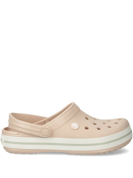  Crocs Perforated Striped Slides - Neutrals 