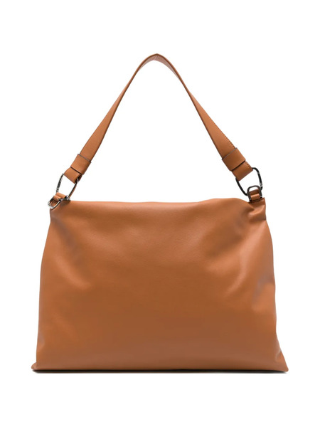  Cromia Chain Leather Tote Bag - Brown 