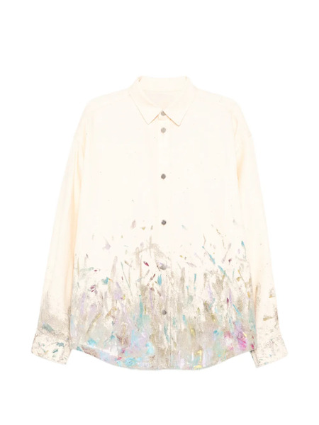  Croquis Printed Denim Shirt - Neutrals 