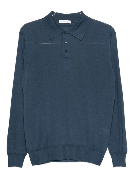  Cruciani Cashmere Blend Polo Shirt - Blue 