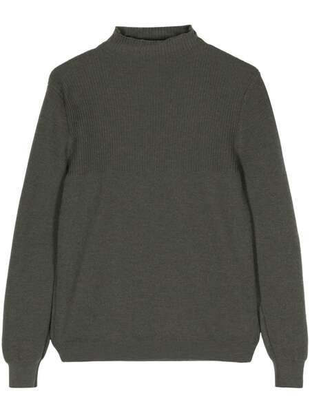  Cruciani Ribbed Wool Jumper - Green 