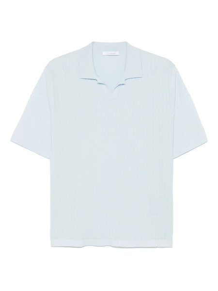  Cruciani Textured-knit T-shirt - Blue 