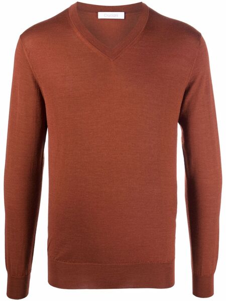  Cruciani V-neck Cashmere-silk Jumper - Orange 