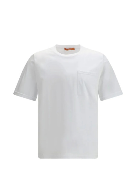  Cruna Crew-neck Patch Pocket T-shirt - White 
