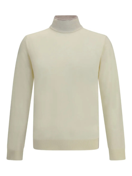  Cruna Mock-neck Long-sleeved Sweater - White 