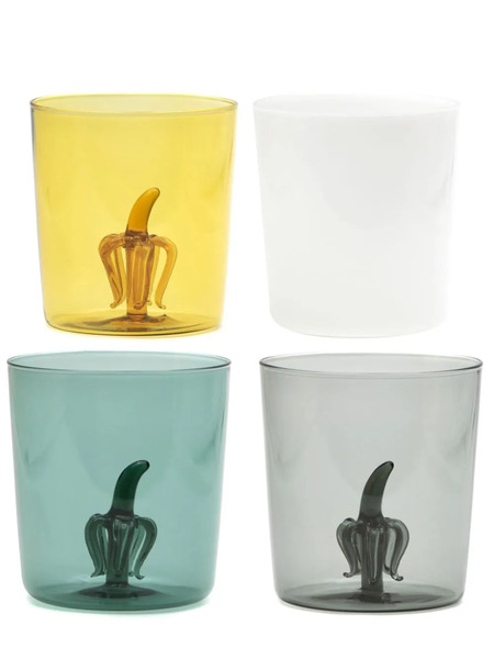  Cu I Seeyou 3d-detailing Glass Set (set Of Four) - Multicolour 