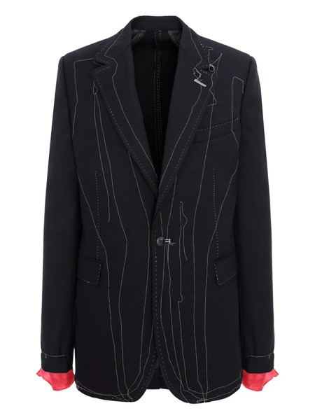  Cuanna Avva Stitch-detail Blazer - Black 