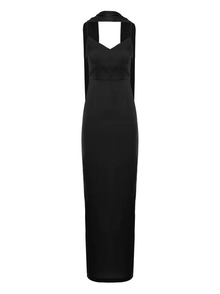  Cuanna Cara Spaghetti-strap Split Maxi Dress - Black 
