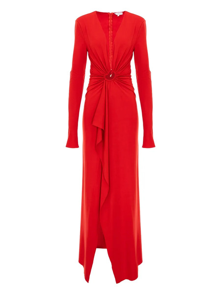 Cuanna Katherina Ring-detail Maxi Dress - Red 