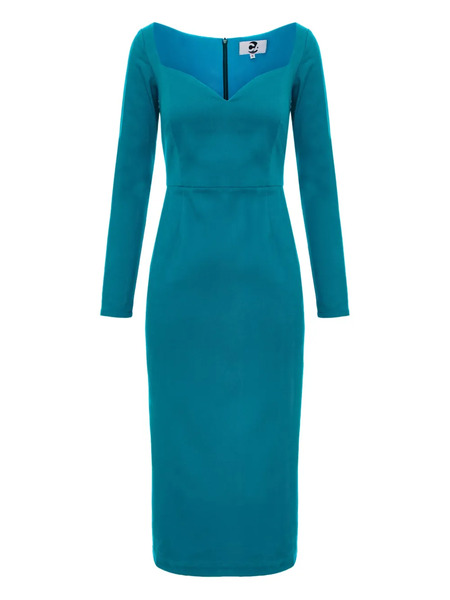  Cuanna Sophie Long-sleeved Midi Dress - Blue 