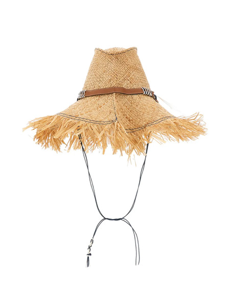  Cuba Lab Patrizia Fabri X Cuba Lab Fringed Sun Hat - Neutrals 