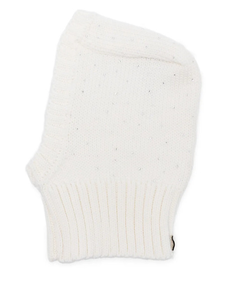  Cuffie Regina Glitter Balaclava - White 