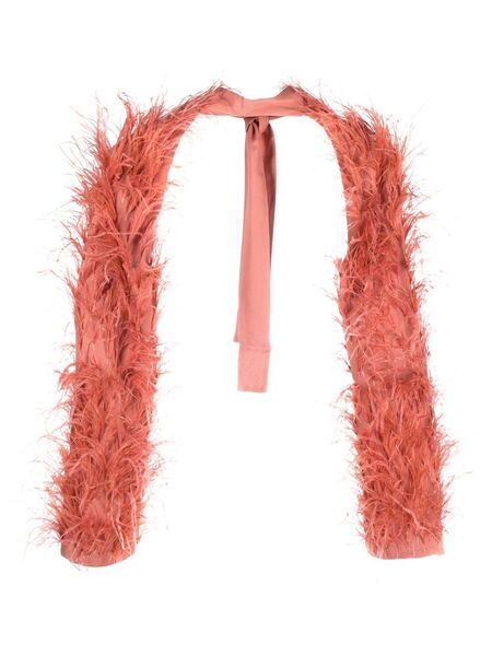  Cult Gaia Feather-embellished Bolero - Pink 