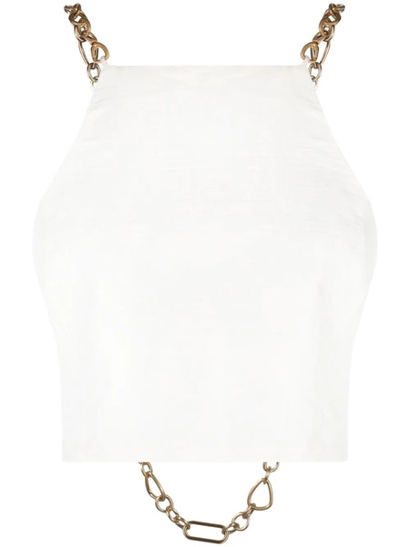  Cult Gaia Joey Chain-strap Top - White 