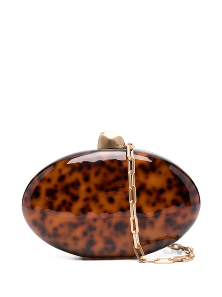  Cult Gaia Patterned Chain Clutch Bag - Brown 