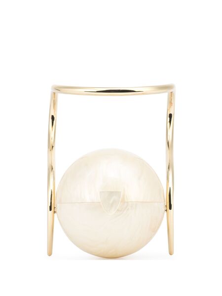  Cult Gaia Pearl Top-handle Clutch Bag - White 