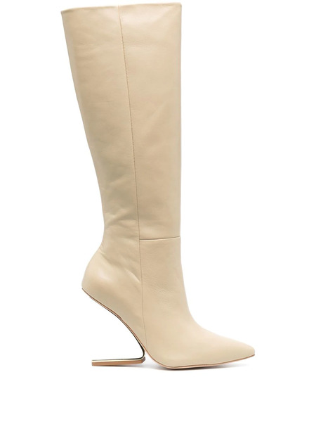  Cult Gaia Suspended-heel 105mm Long Boots - Neutrals 