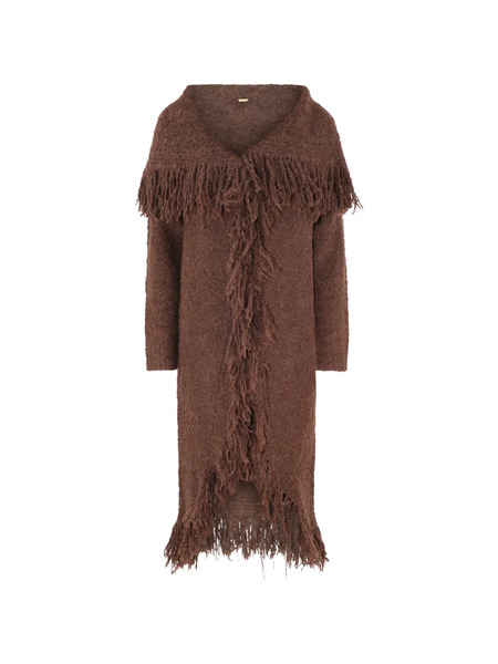  Cult Gaia Victoria Fringed Cardigan - Brown 