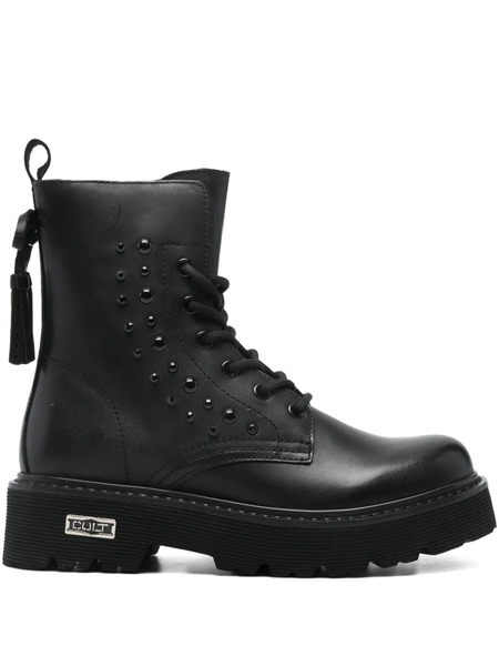  Cult Lace-up Studded Boots - Black 