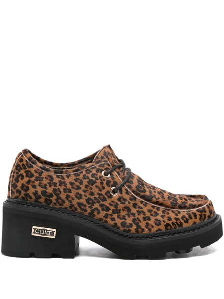  Cult Leopard-print Derby Shoes - Brown 