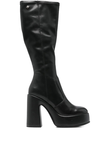 Cult 12mm Platform Knee-high Boots - Black 