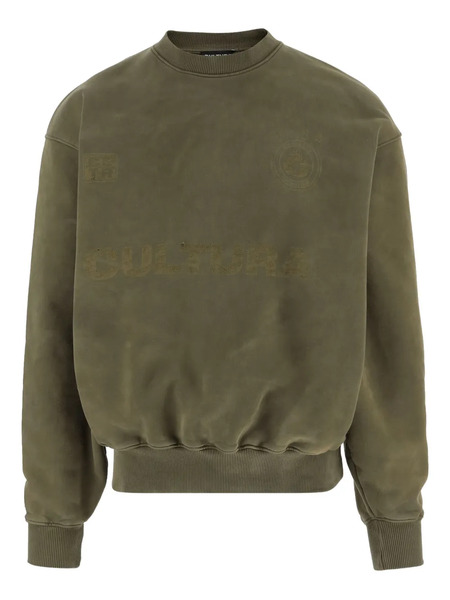  Cultura Logo Print Sweatshirt - Green 