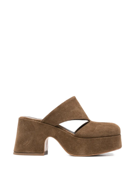  Curiositè Cut-out-detail Mules - Brown 