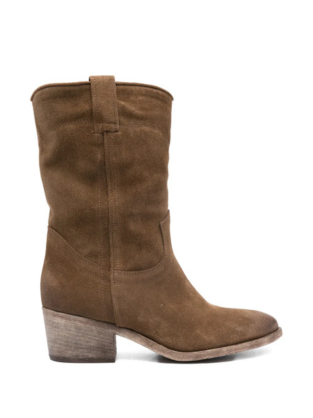  Curiositè Leather Cowboy Boots - Brown 