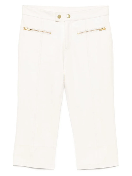  Cynthia Rowley Downtown Leather Cropped Trousers - Neutrals 
