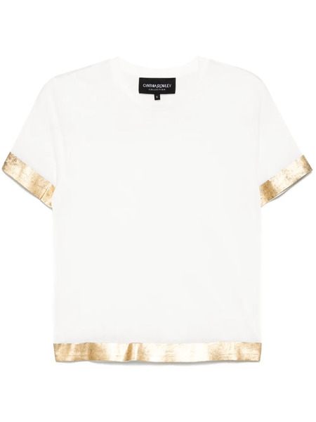  Cynthia Rowley Foil-hem T-shirt - White 
