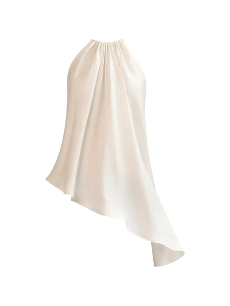  Cynthia Rowley Ring Asymmetric Talita Blouse - White 