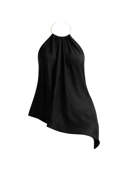  Cynthia Rowley Talita Ring Blouse - Black 