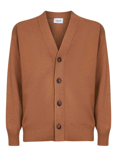  D4.0 Button-fastening V-neck Cardigan - Brown 