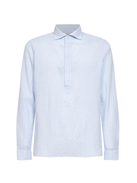  D4.0 Button Striped Shirt - Blue 