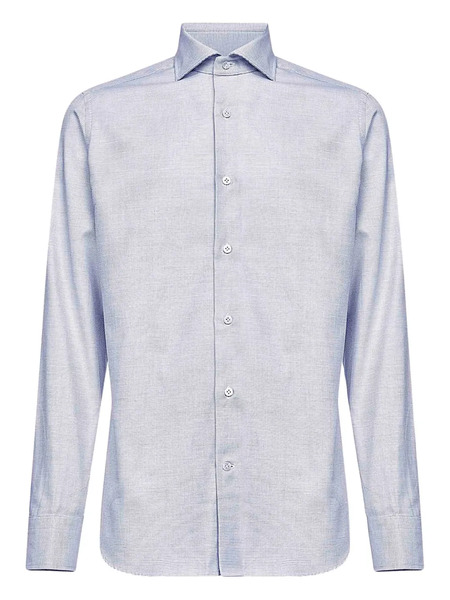  D4.0 Buttoned-jacquard Shirt - Blue 