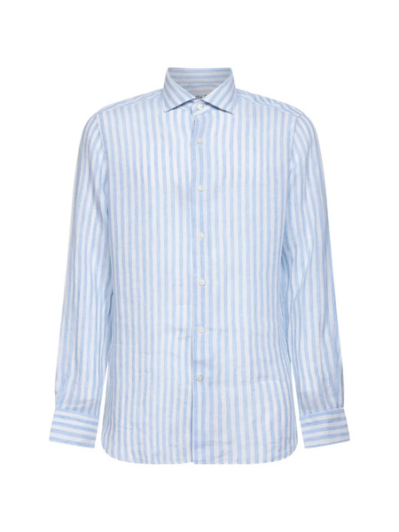  D4.0 Buttoned Striped Shirt - Blue 