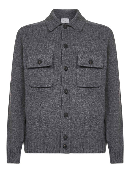  D4.0 Buttoned Wool Cardigan - Grey 